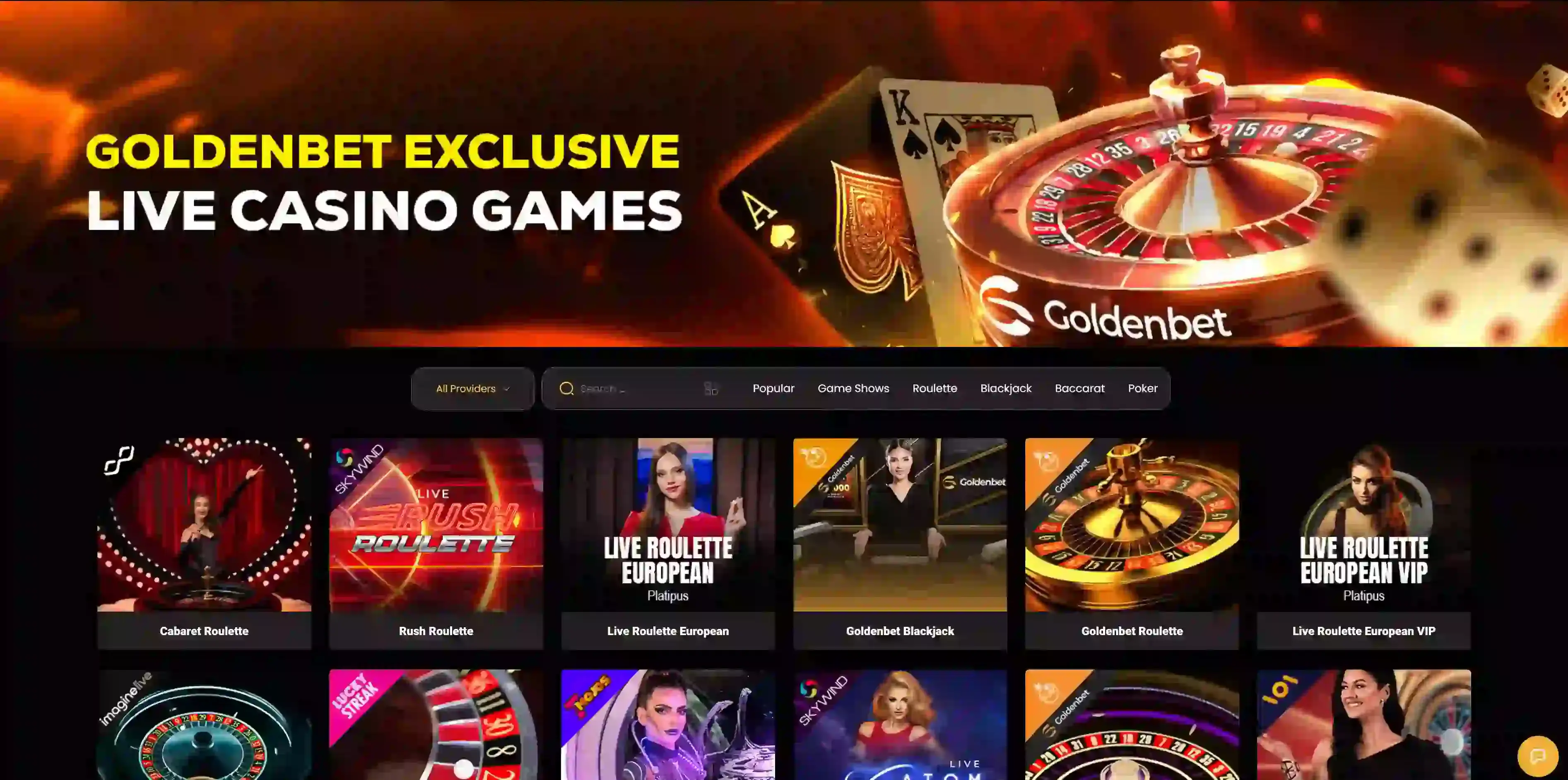 Goldbet hu hivatalos főoldalának képernyőképe sötét dizájnnal